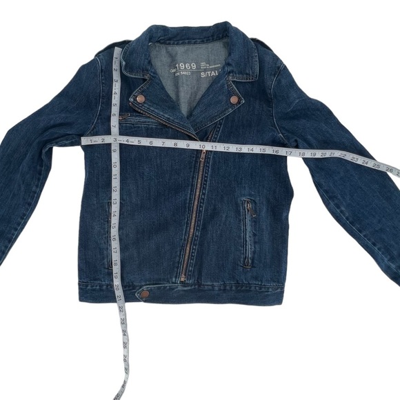 GAP 1969 Front Zip Front Zipper Pockets Jean Jacket Size Small Tall Women's - Picture 5 of 6